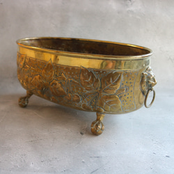 真鍮製 チェリー模様 アンティーク ジャルニディエール プランターポット 459b58c02538a0a72c3b40501602c9