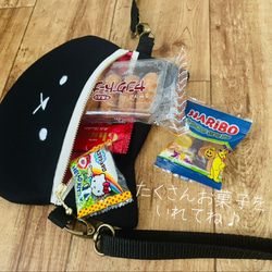 【猫型ポシェット　キッズショルダー　ポシェット　キッズポシェット　キッズバッグ　バッグ】黒猫　ハロウィン 5枚目の画像