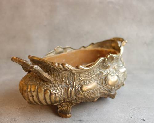 真鍮製 ロココ調 アンティーク ジャルニディエール プランターポット