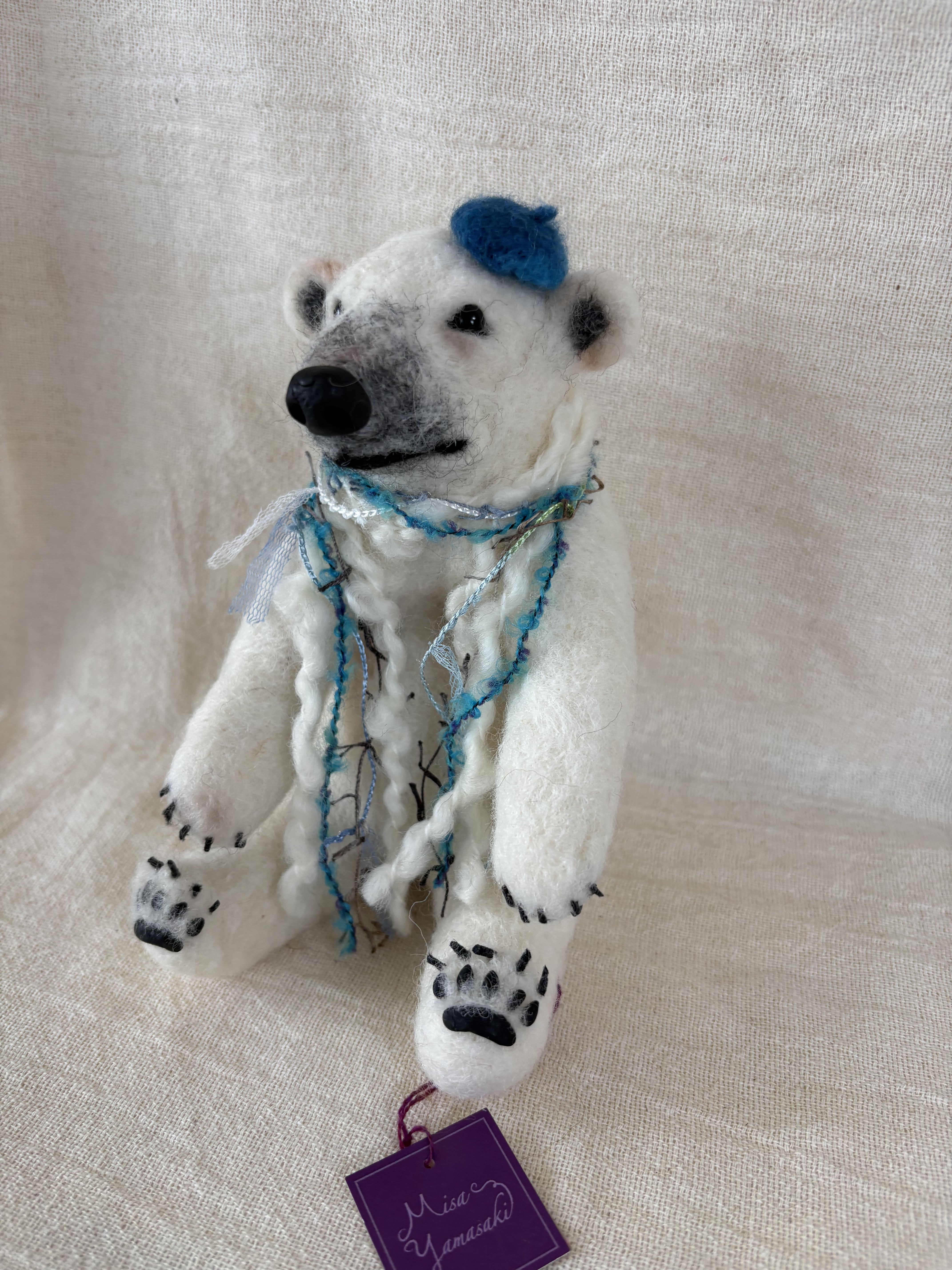 ホッキョクグマ　ホッキョクグマ　羊毛　シロクマ　羊毛フェルト