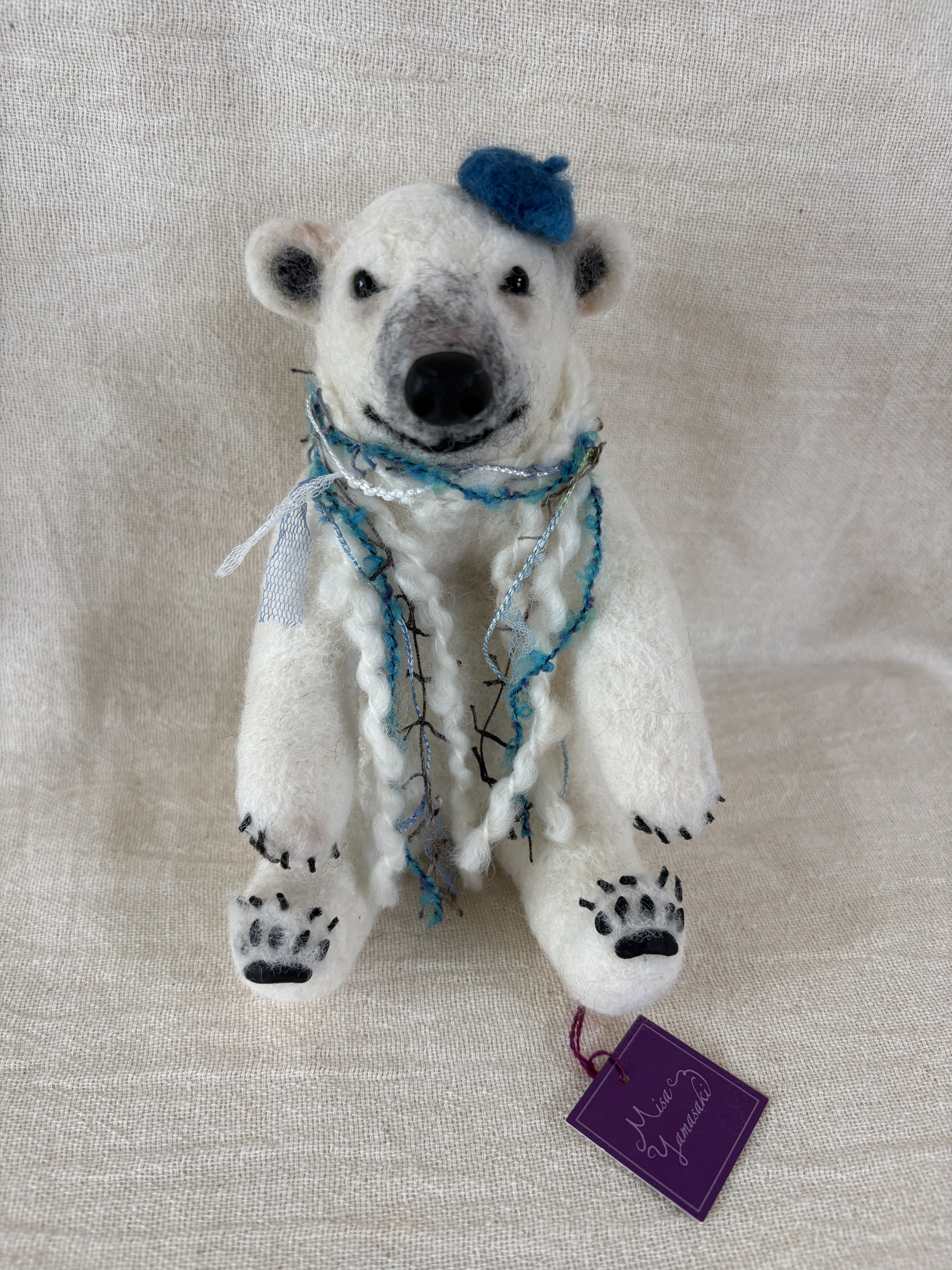 ホッキョクグマ　ホッキョクグマ　羊毛　シロクマ　羊毛フェルト