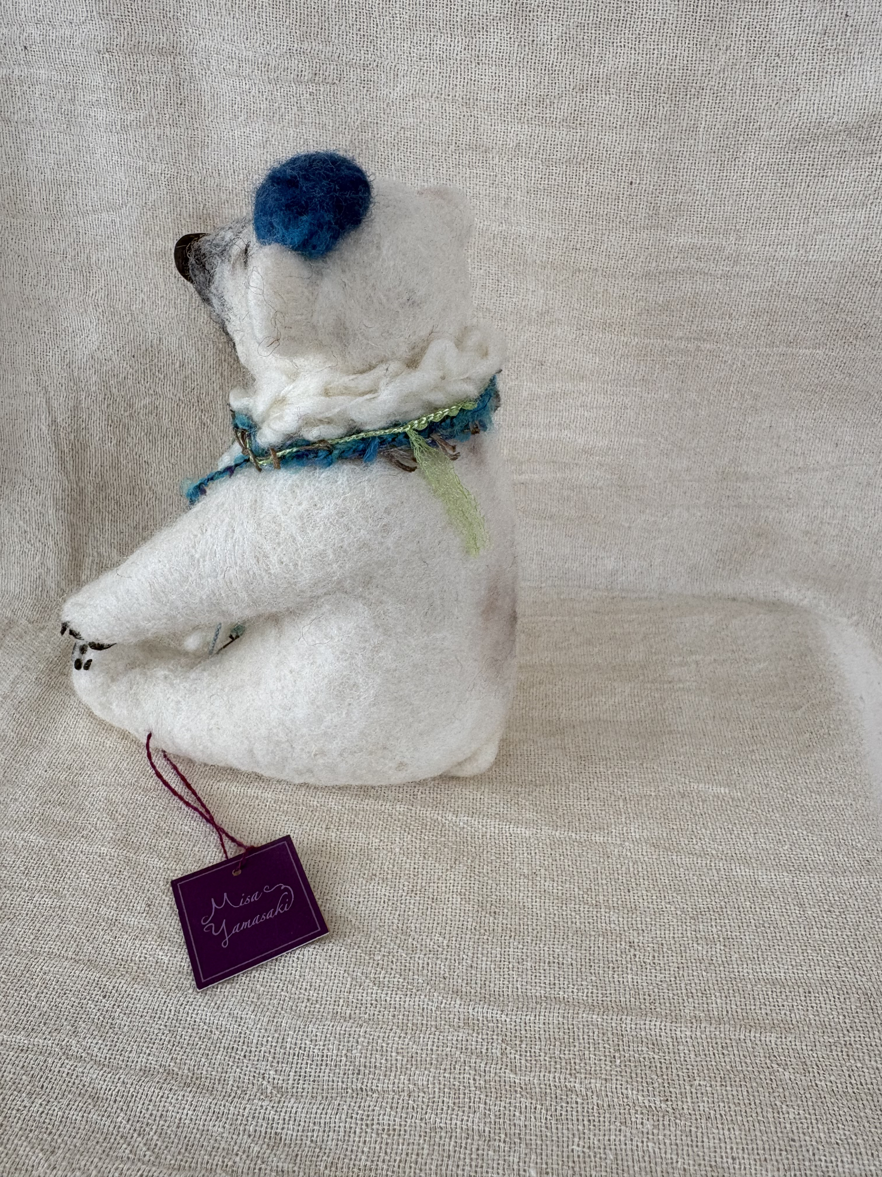 ホッキョクグマ　ホッキョクグマ　羊毛　シロクマ　羊毛フェルト