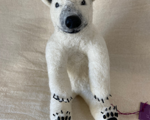 ホッキョクグマ ホッキョクグマ 羊毛 シロクマ 羊毛フェルト 羊毛