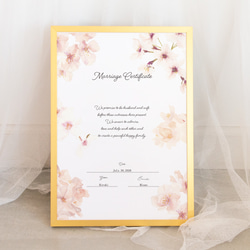 桜の結婚証明書 誓約書 オーダーメイド ウェディング ウェルカム