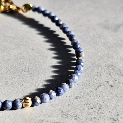 再販×11】14kgf◇ブルーコーラルの極細ブレスレット◇「恵みと繁栄