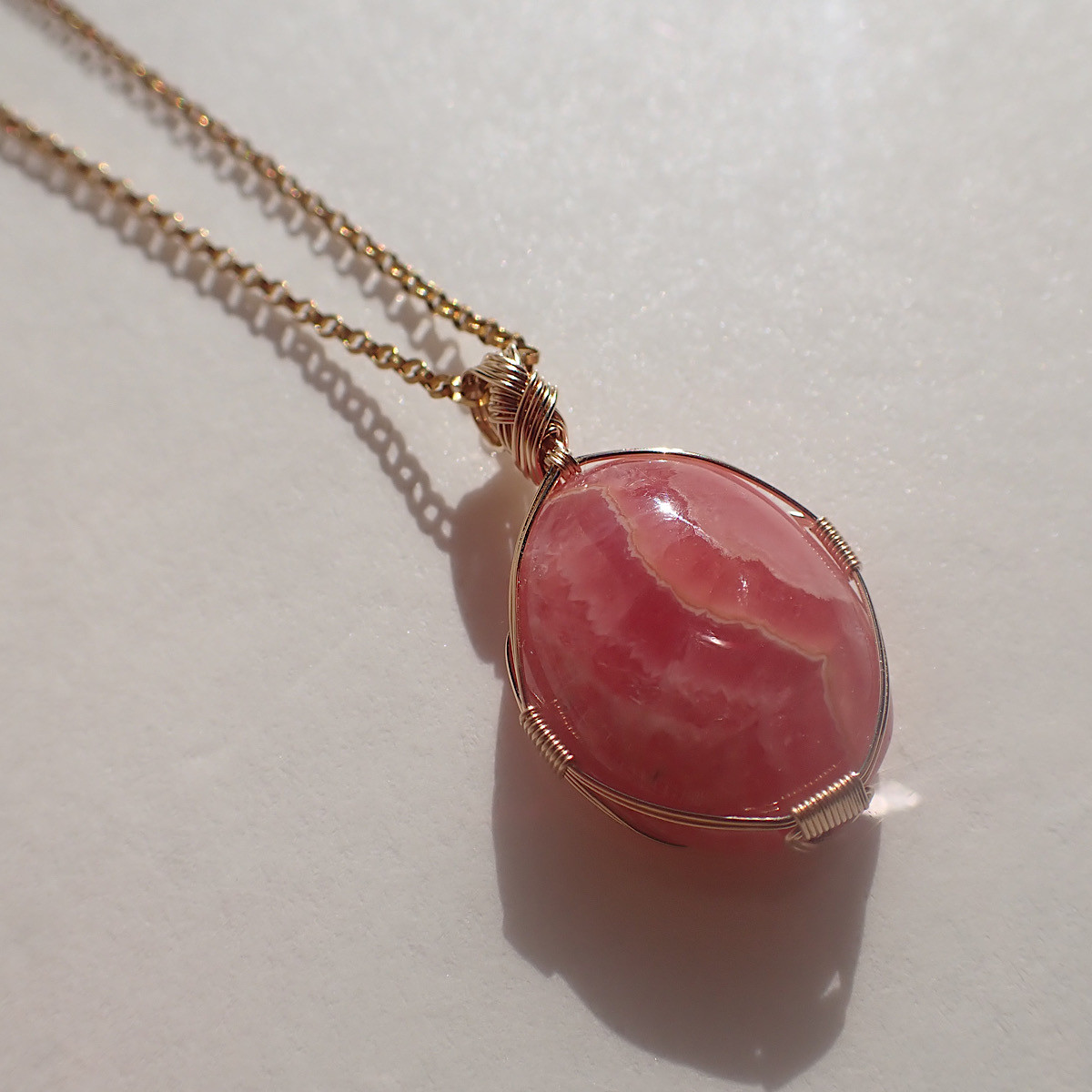 女神巻き®︎ロードクロサイト《インカローズ》のペンダントトップ