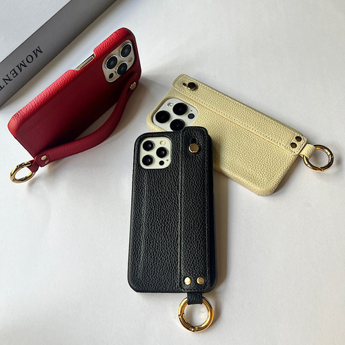 本革 カード収納 名入れハンドベルト付き Iphoneケース 本革 名入れ可 隠しポケット付き ハンドベルト付き 革 カード