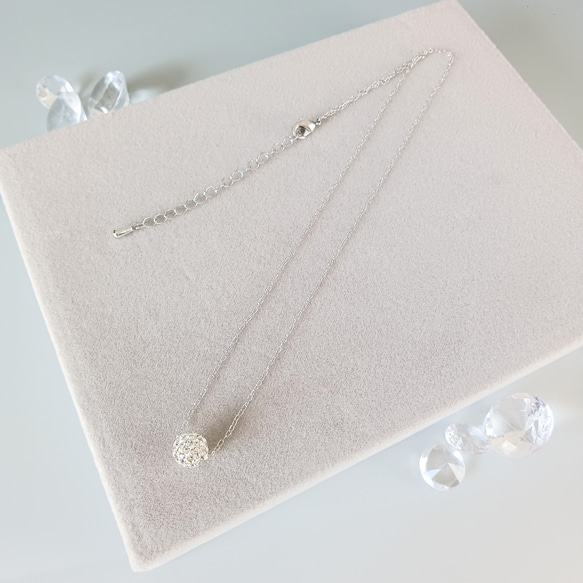 Creema限定新春福袋〈梅〉パヴェボールがキラリ✧⁠*⁠。ネックレス·痛くないイヤリングセット/金アレ対応/c020 15枚目の画像