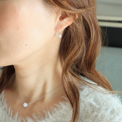 Creema限定新春福袋〈梅〉パヴェボールがキラリ✧⁠*⁠。ネックレス·痛くないイヤリングセット/金アレ対応/c020 11枚目の画像