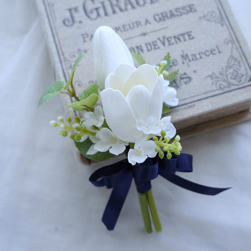 チューリップとカラーのブーケ ウェディングブーケ ブーケ nanohana