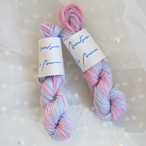 手染め レース糸 #30 番手 まだら染め 002 ハンドメイド 桜雲レース 