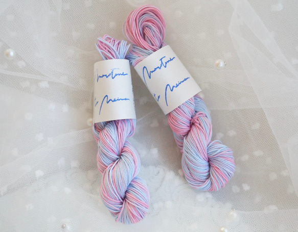 手染め レース糸 #30 番手 まだら染め 002 ハンドメイド 桜雲レース  