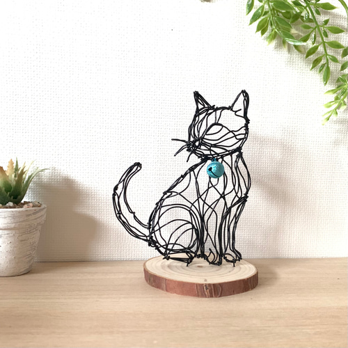 上質なワイヤーアート 猫】ワイヤーアート ワイヤークラフト 上質なワイヤーアート 猫】ワイヤーアート ワイヤークラフト