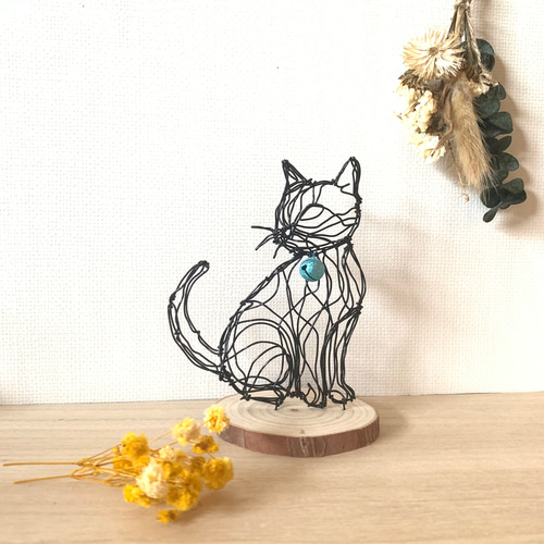 上質なワイヤーアート 猫】ワイヤーアート ワイヤークラフト 上質なワイヤーアート 猫】ワイヤーアート ワイヤークラフト