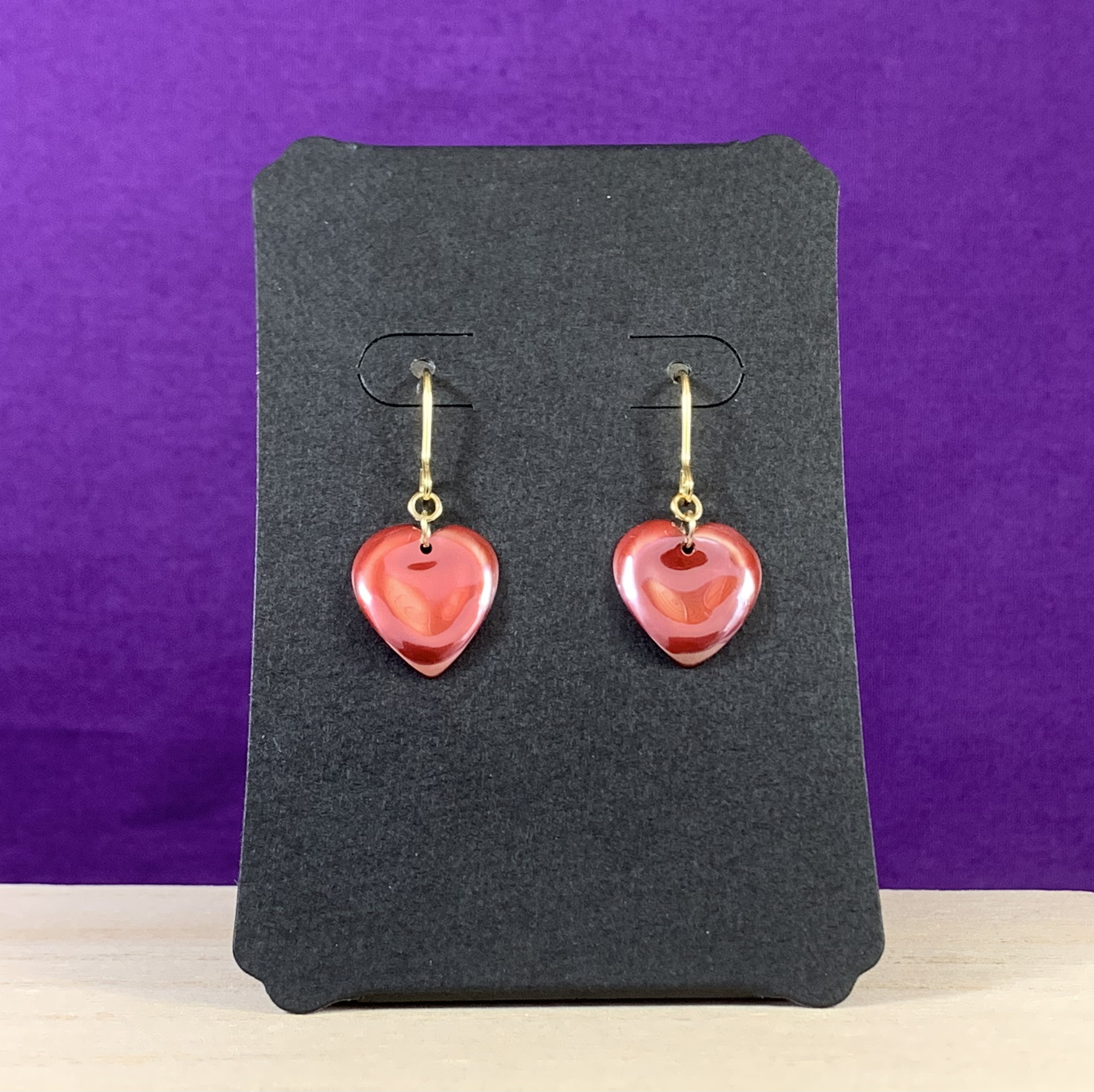 緋銅ピアス【ぷっくり花びら】 A001-002-001