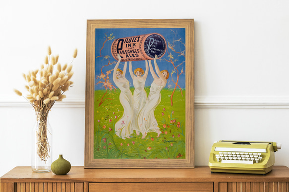 賛美する女性達アートポスター可愛い華やかお洒落アンティーク