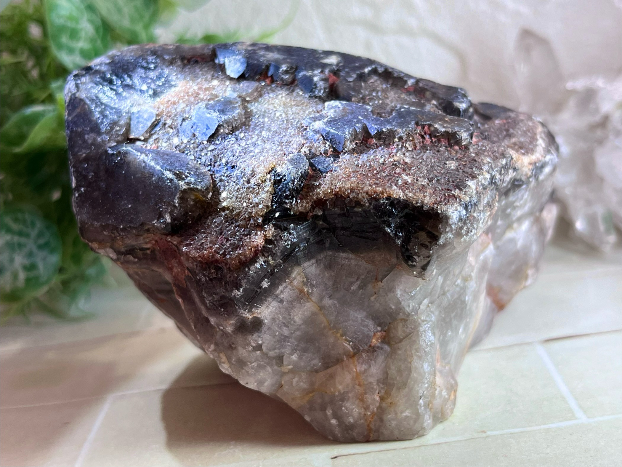 エッチドクォーツ モリオン 黒水晶 原石 ラフストーン 蝕像水晶