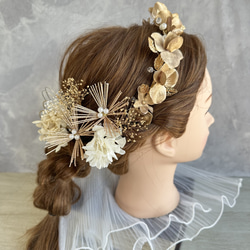 ゴールドカチューシャ髪飾り 和装 成人式 カチューシャ plum 通販