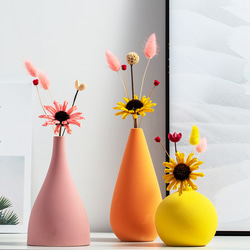 【花瓶】　手描き 花模様が素敵 花瓶】 手描き 花模様が素敵