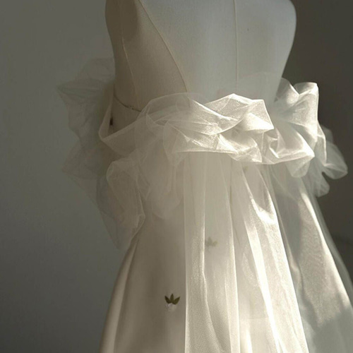 カラードレス ロングドレス パーティードレス 白 ホワイト