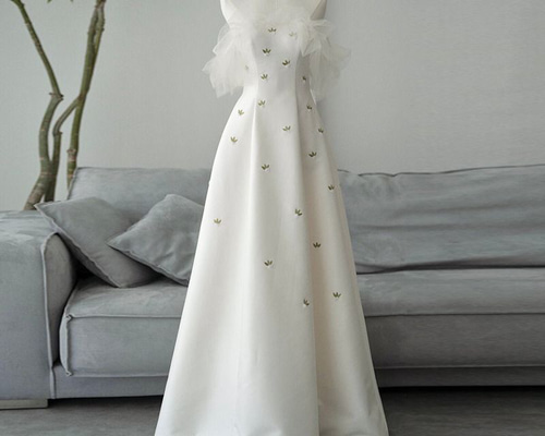 プリマブティックドレス白 GINZA COUTURE/銀座クチュール】総レース/ ノースリーブ