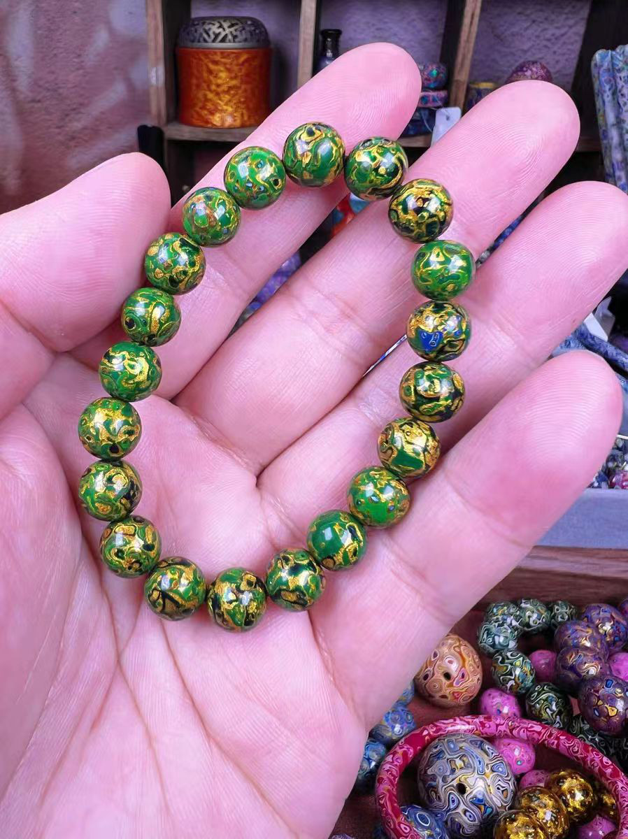 ハンドメイド ブレスレット バングル 漆器 漆塗り リストバンド 古代の技術 紫檀 螺鈿 オパール 誕生日 周年記念日