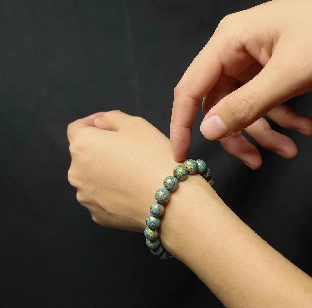 ハンドメイド ブレスレット バングル 漆器 漆塗り リストバンド 古代の技術 紫檀 螺鈿 オパール 誕生日 周年記念日