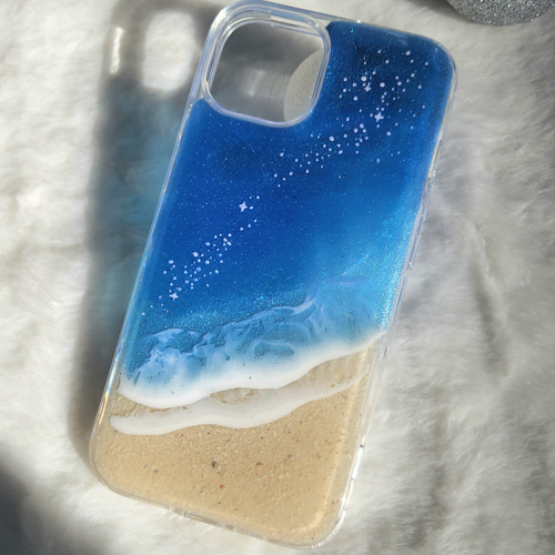 starry sea☆ 星空と海のスマホケース 海スマホケース 夜空 iPhone