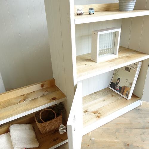 サイズオーダー可！お子様用ハンガーラック●シャビーホワイト無垢材●受注製作 サイズオーダー可！お子様用ハンガーラック○シャビーホワイト無垢材