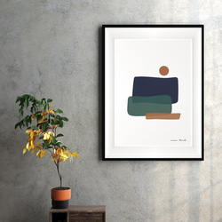 北欧ポスター【 Night Garden 】インテリア 抽象画 アート