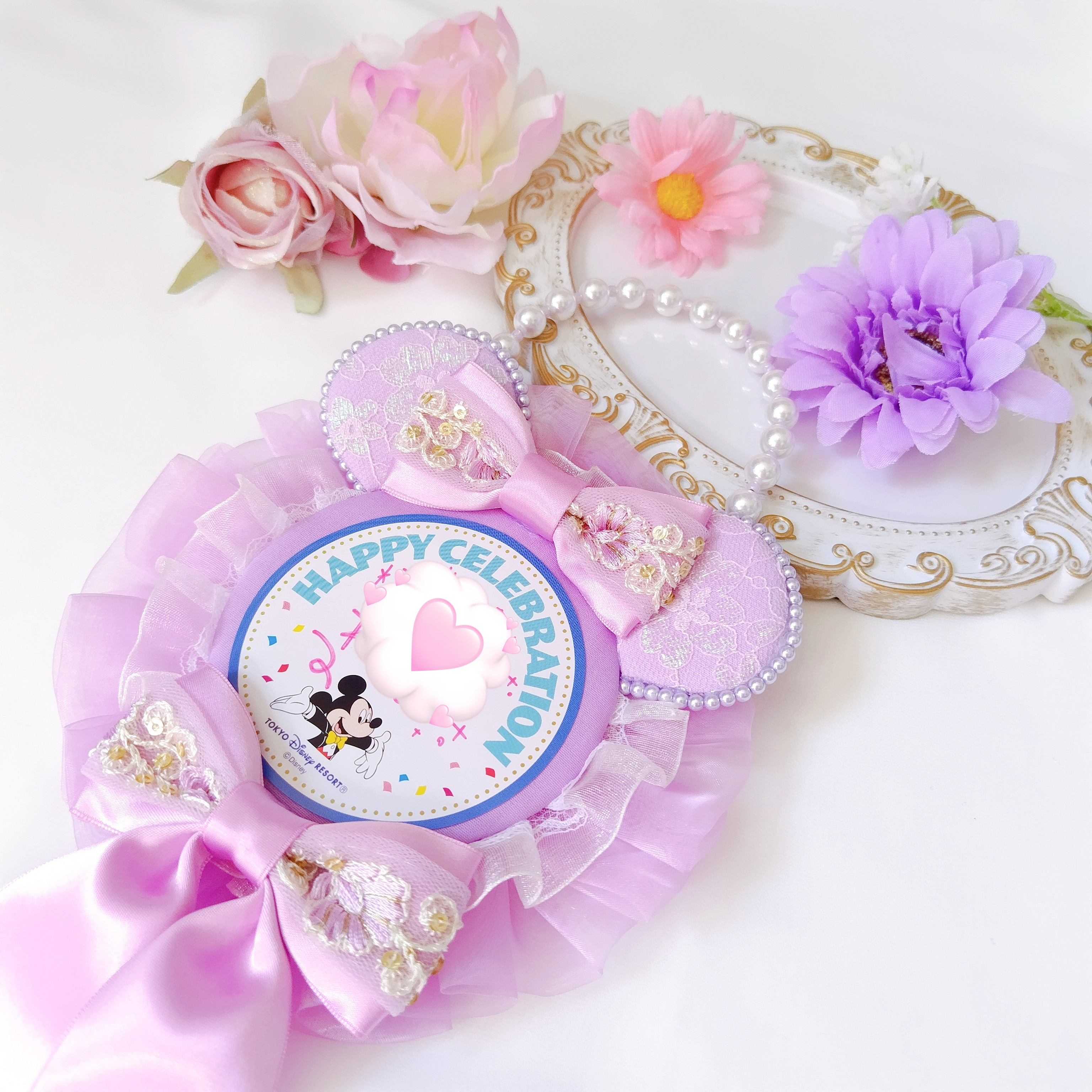 【人気】プリンセスバースデーシールロゼット (ラグジュアリーパープル)
