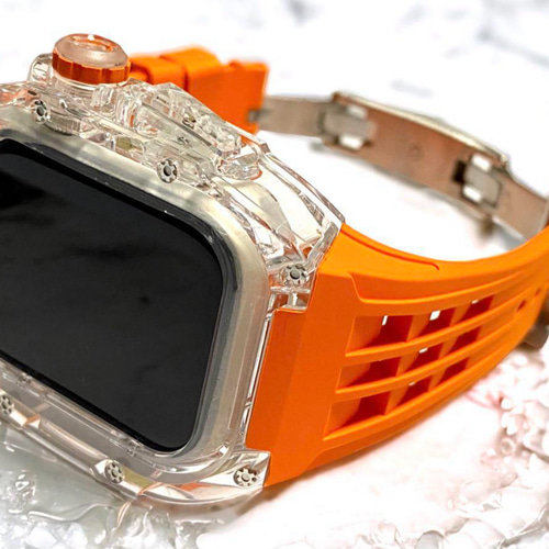 ☆アップルウォッチバンドラバーベルトカバー AppleWatch ケース  