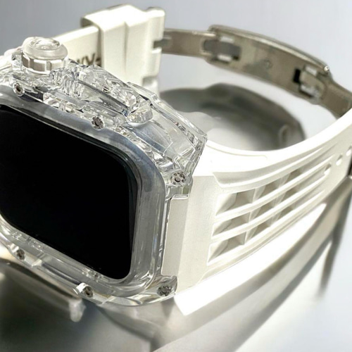 ☆アップルウォッチバンドラバーベルトカバー AppleWatch ケース  