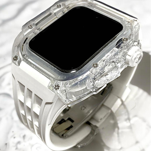☆アップルウォッチバンドラバーベルトカバー AppleWatch ケース  
