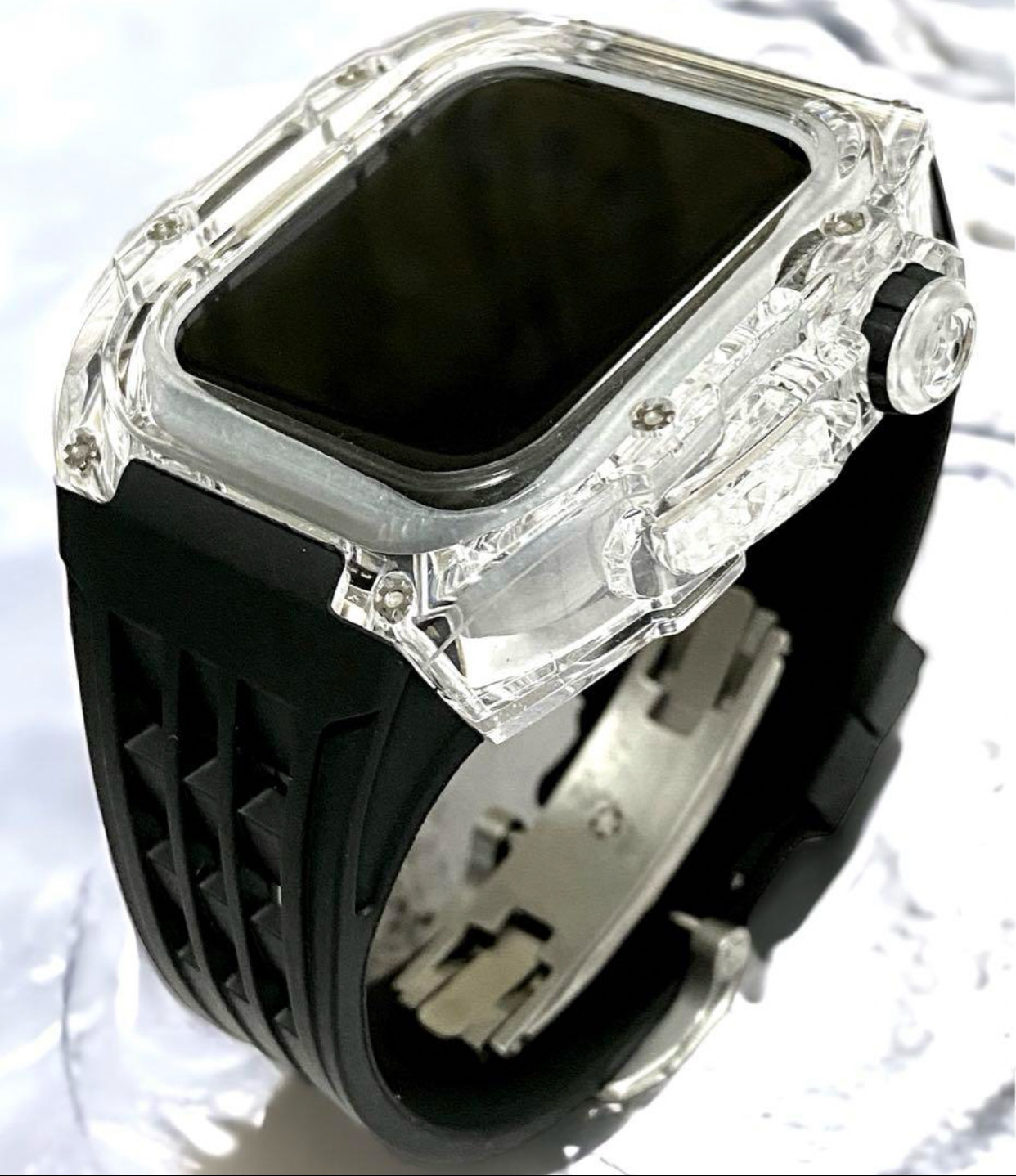 ☆アップルウォッチバンドラバーベルトカバー AppleWatch ケース