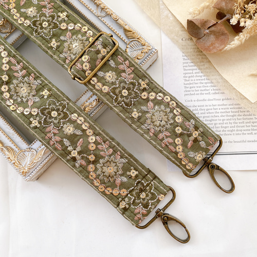 インド刺繍リボン】ショルダーストラップ スマホショルダー