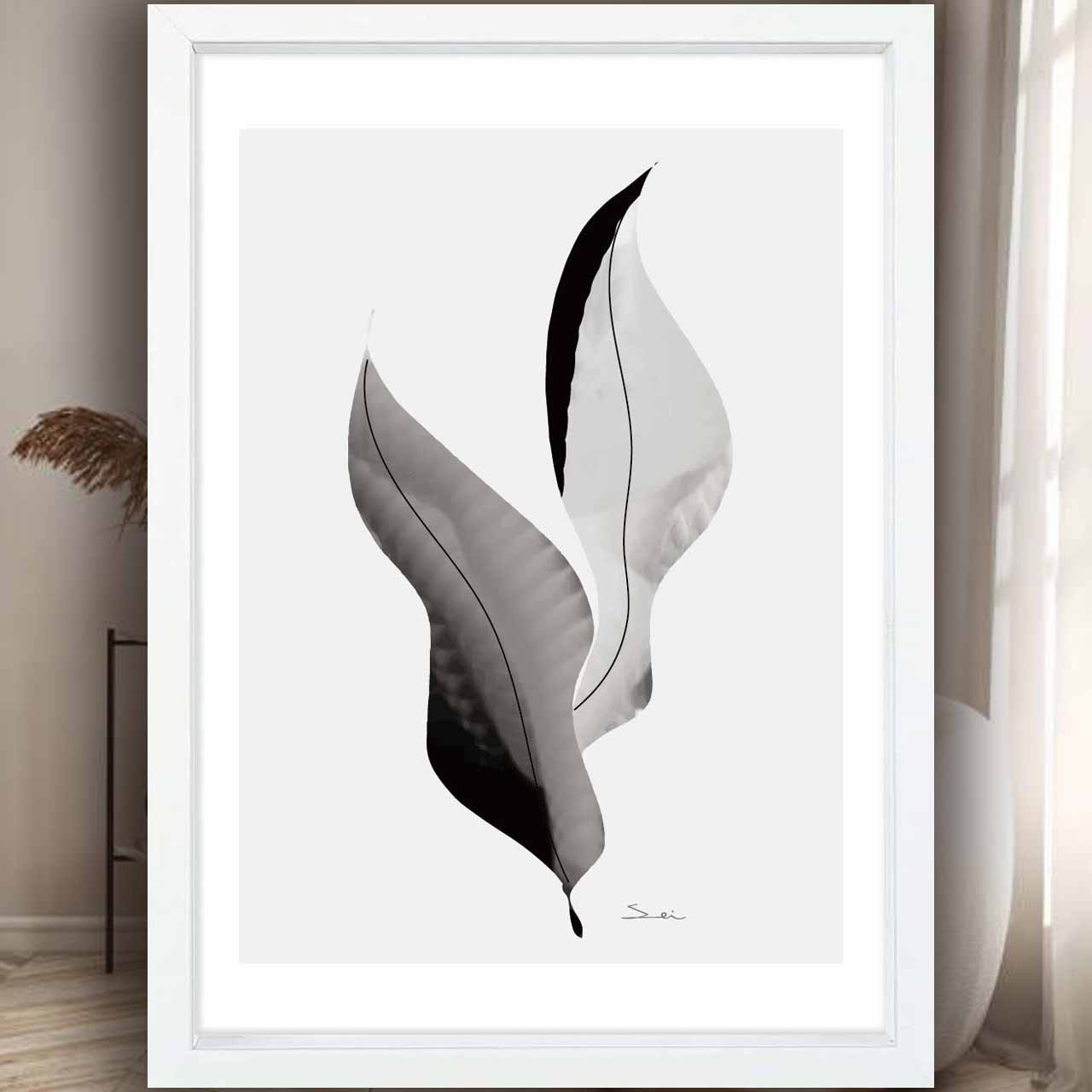 Artなリーフ 　植物　お気に入り8000件突破　イラスト　ポスター　A4〜A1　アート  　アートポスター　2198