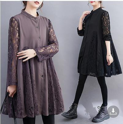 今季 新品 タグ付 未使用 秋冬 大きいサイズ 高級 服 チュニック