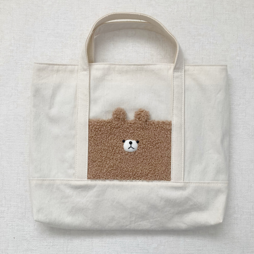 くまの入園入学セット 男の子 女の子 シンプル 帆布 レッスンバッグ