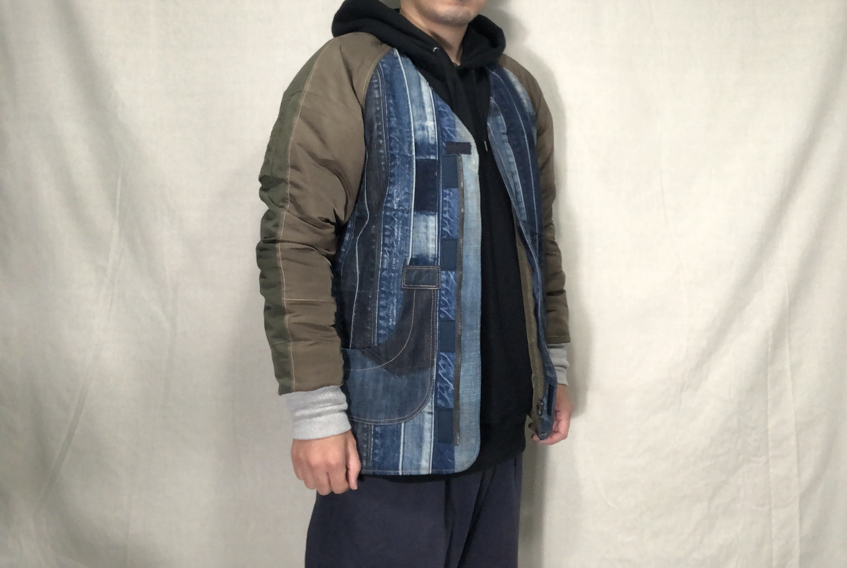 ユニセックス冬アウター、中綿入りジャケット