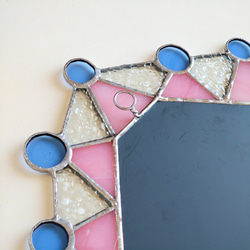 ギザギザにマルｐ＊ステンドグラスの鏡 4枚目の画像