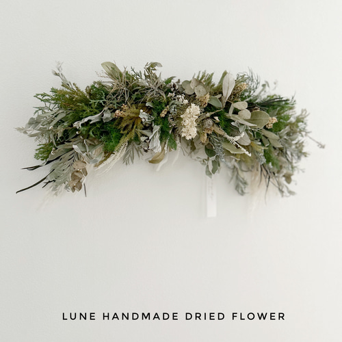 ドライフラワースワッグ 横長スワッグ スワッグ lune 通販 18598857