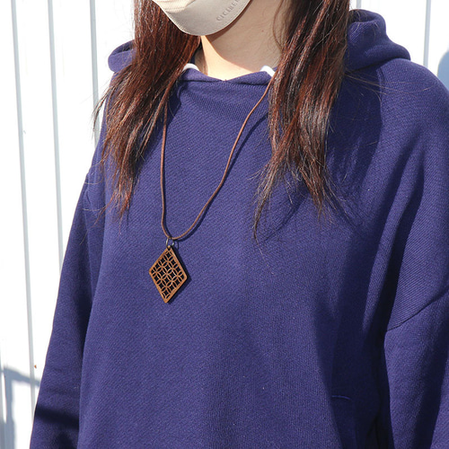 NARUSA 和柄 ペンダント 麻の葉 七宝 木製 ウォールナット ネックレス