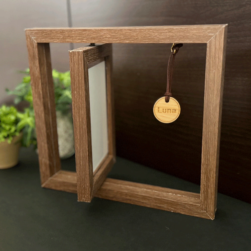 名入れ 写真立て 木製 ウッドフレーム メモリアル フォトフレーム