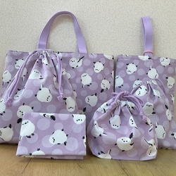 ハンドメイド 入学グッズ（6点セット）・小学校 ☆006・シマエナガ