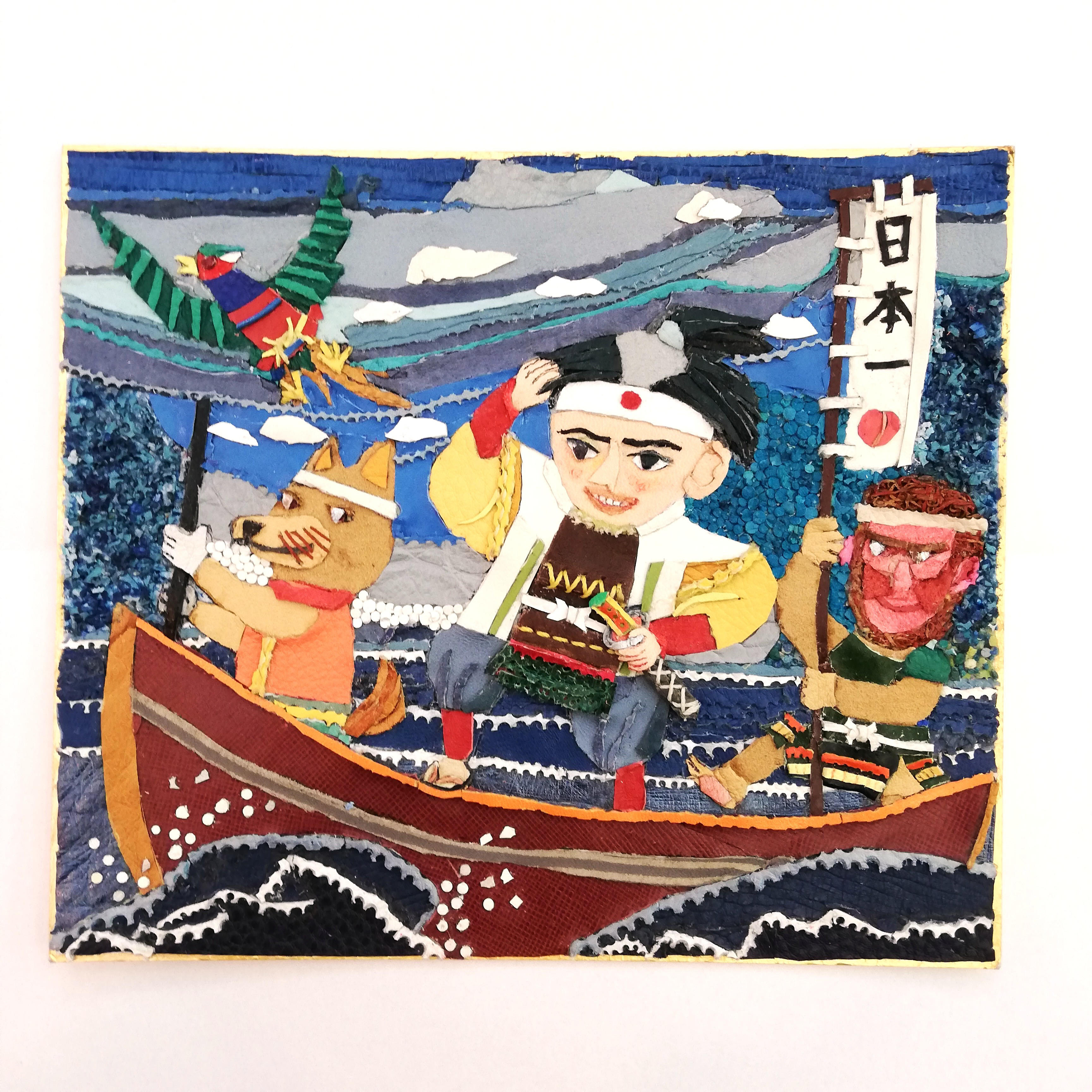 絵画  皮革アート レザーアートワーク 30cm×30cmサイズの革の表現』【取寄品