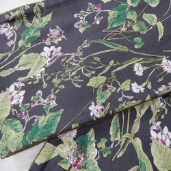 簡単にオシャレしたい！ 二重巻き メルトン フリース リバーシブル スヌード リネン ボタニカル グレー 16枚目の画像