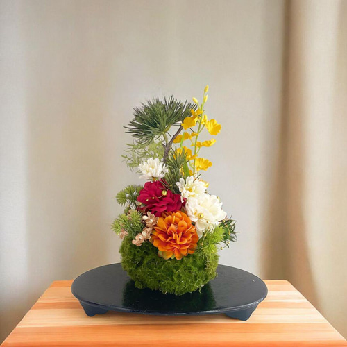 正月アレンジ 新年飾り しめ飾り 鏡餅アレンジ 玄関飾り 造花 門松