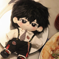 20cm着せ替えぬいぐるみ服 暗闇のバラセット 着せ替え人形 ぬいぐるみ ぬい服 背広 スーツ 洋服 おしゃれ イケメン 4枚目の画像