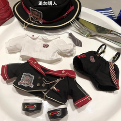 20cm着せ替えぬいぐるみ服 暗闇のバラセット 着せ替え人形 ぬいぐるみ ぬい服 背広 スーツ 洋服 おしゃれ イケメン 5枚目の画像